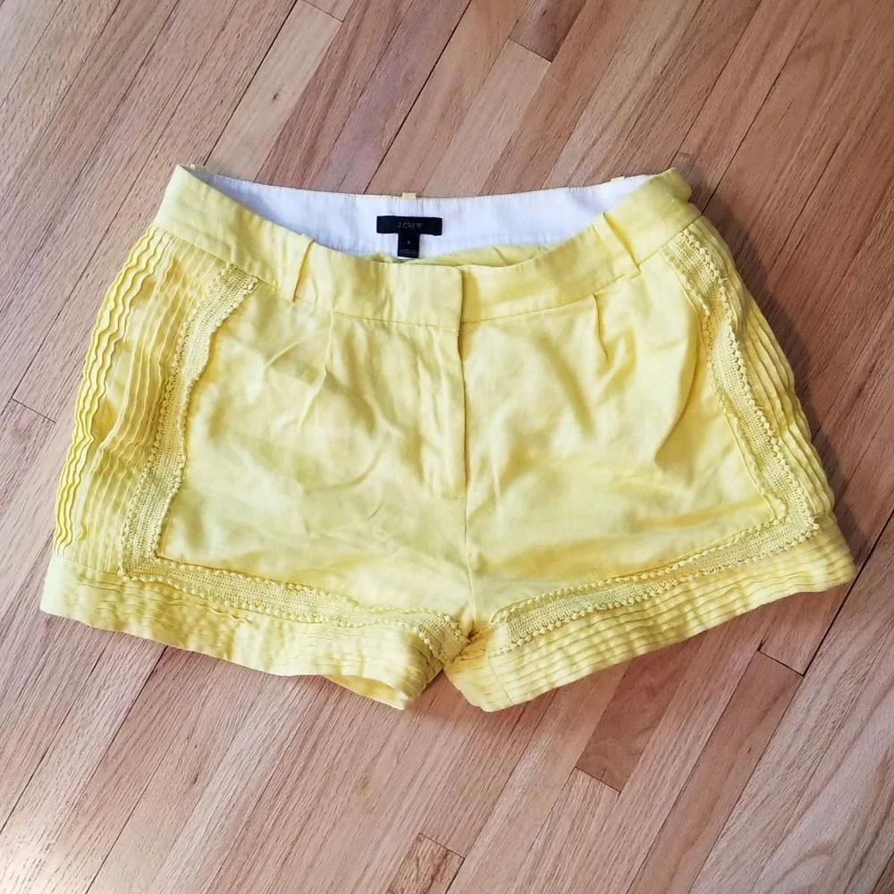 🪩 Yellow J. Crew Shorts sz 8